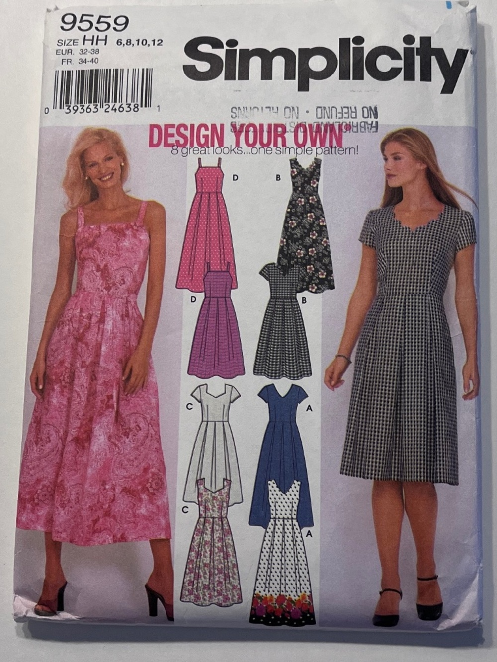 Simplicity Pattern 9559 Out-of-Print Dress Design Options 6-12 NWT